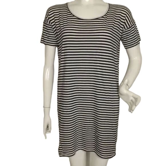 EVERLANE Tee Dress, S, Navy/white stripes, Short sleeves, Short/Mini, Casual - Picture 1 of 13